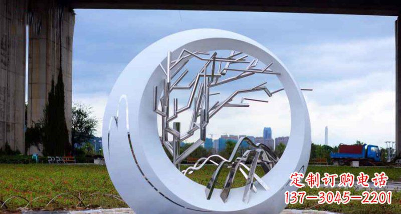 无锡园林不锈钢抽象树枝雕塑