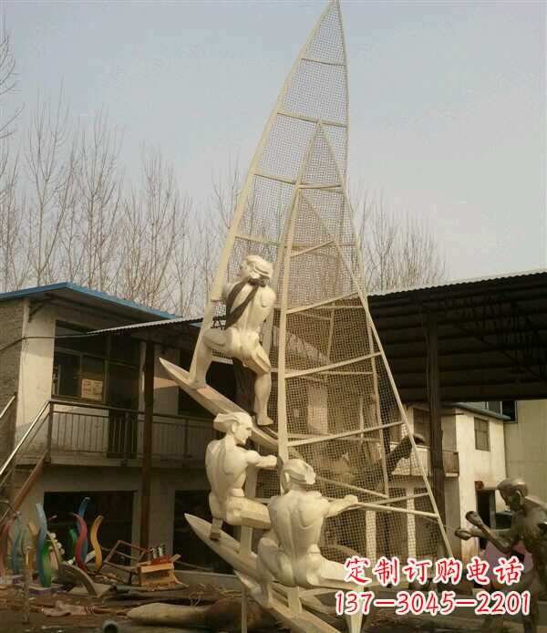 无锡园林不锈钢帆船景观雕塑
