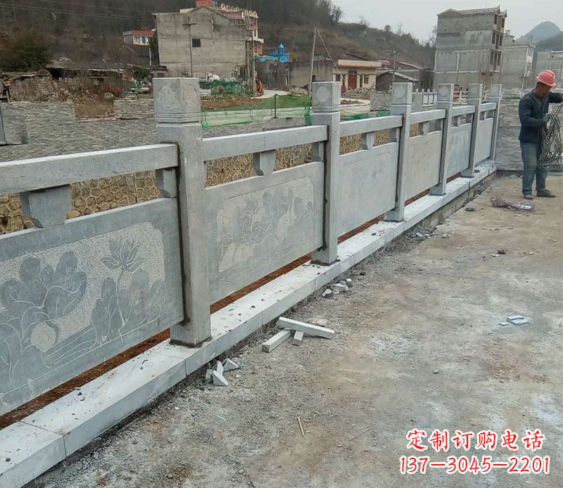 无锡园林仿古石栏板景观石雕 (5)