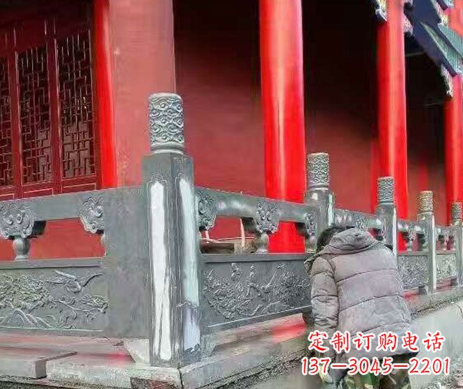 无锡园林仿古石栏板景观石雕 (9)