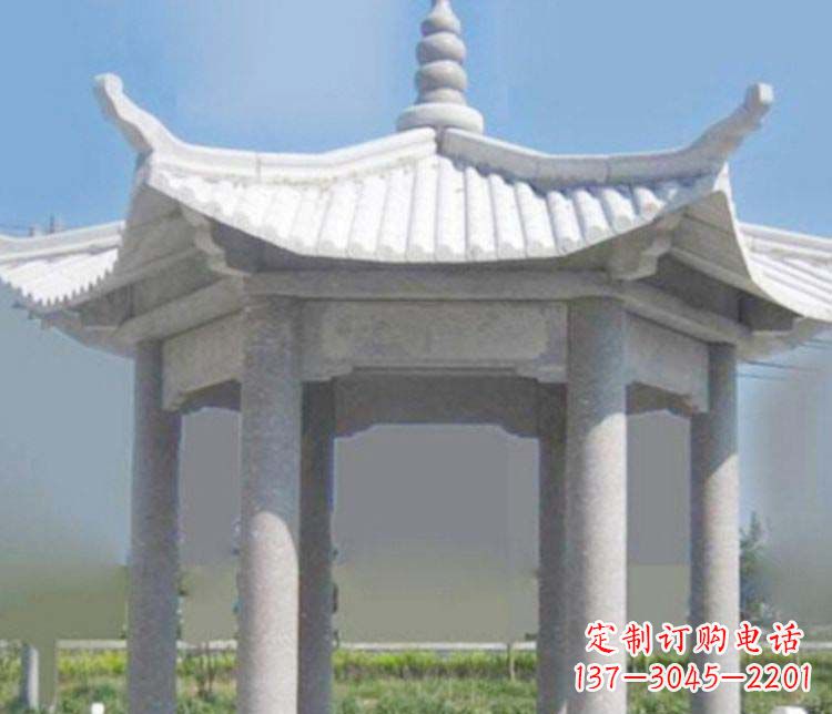 无锡园林仿古石凉亭景观石雕