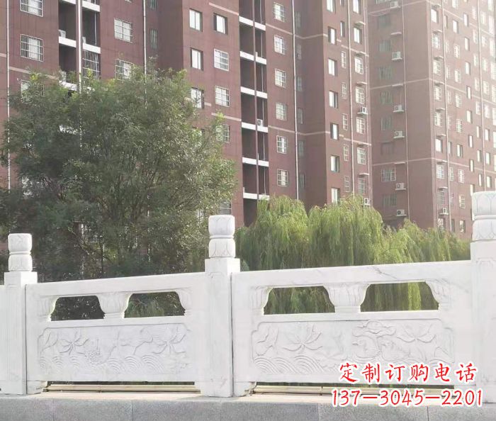 无锡园林汉白玉石浮雕栏板 (2)