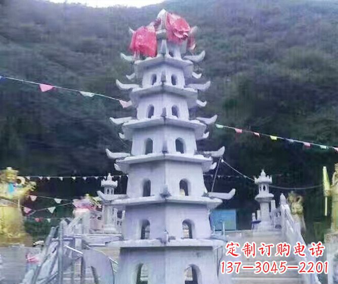 无锡园林景观大理石宝塔石雕