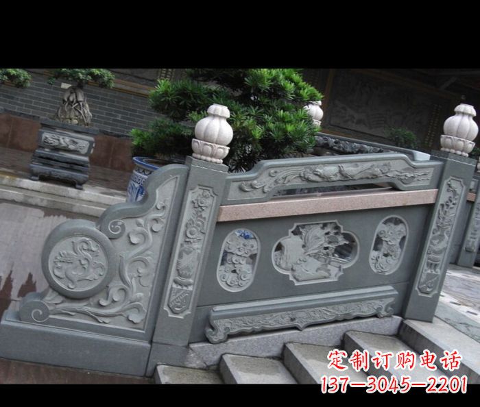 无锡园林景观大理石栏板雕塑 (6)