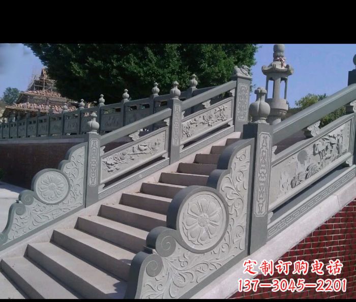 无锡园林景观大理石栏板雕塑 (4)