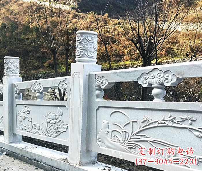 无锡园林景观大理石栏板石雕 (7)