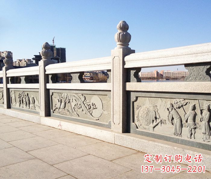 无锡园林景观大理石栏板石雕 (8)