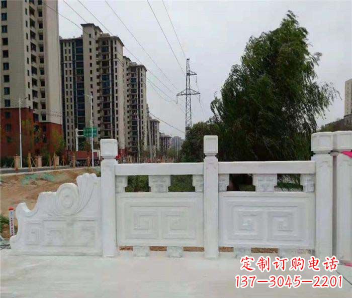 无锡园林景观大理石栏板石雕 (5)