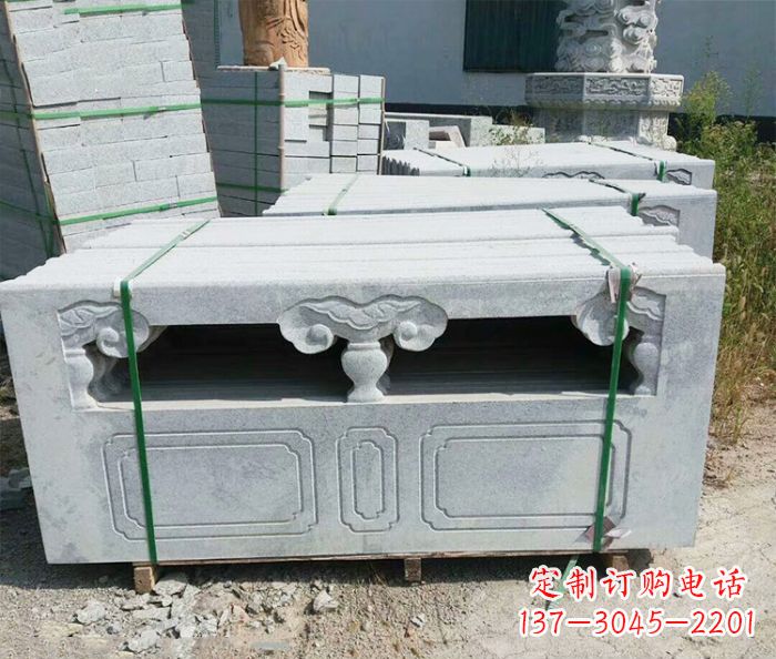 无锡园林景观大理石栏板石雕 (13)