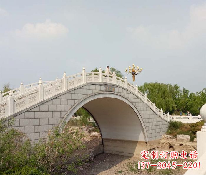 无锡园林景观大理石桥栏板石雕 (6)