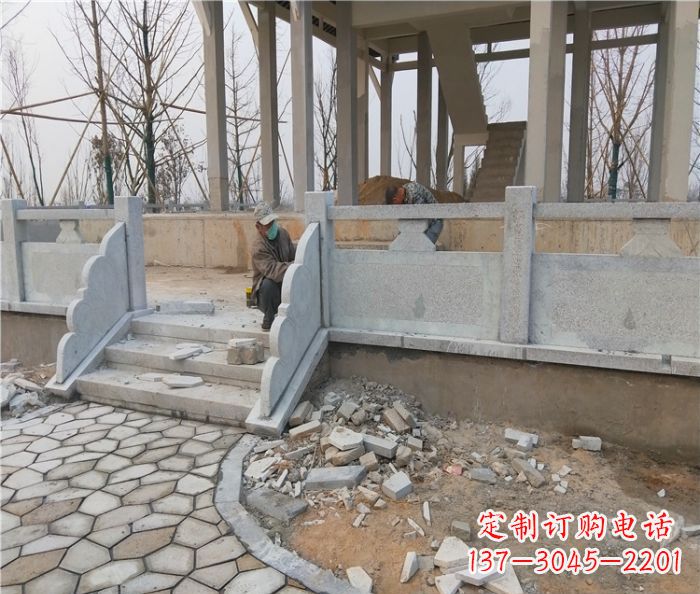 无锡园林景观大理石桥栏板石雕_2 (2)