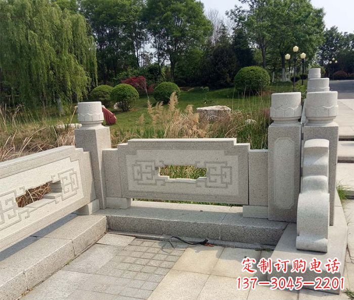 无锡园林景观仿古石雕栏板 (8)