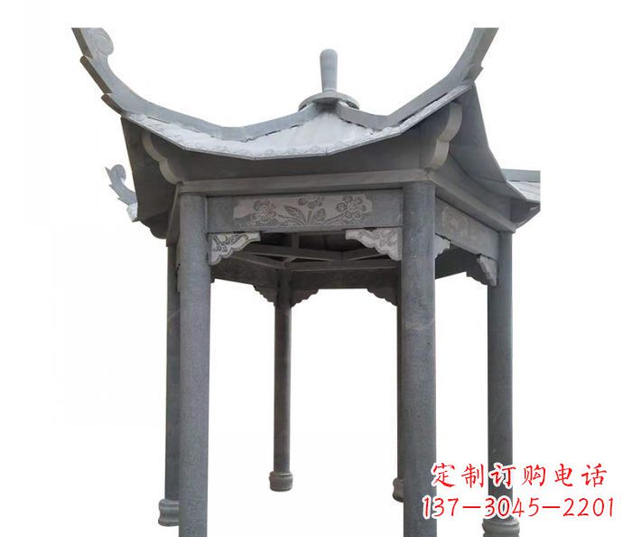 无锡园林景观仿古石雕凉亭 (3)