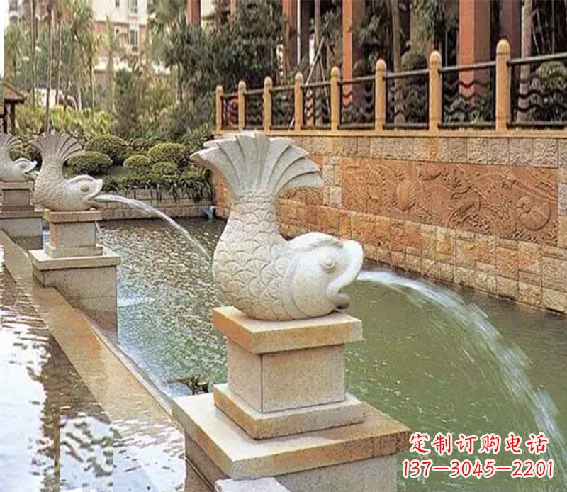 无锡园林鲤鱼喷泉景观石雕