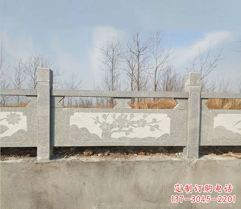 无锡园林梅花石浮雕栏板景观石雕