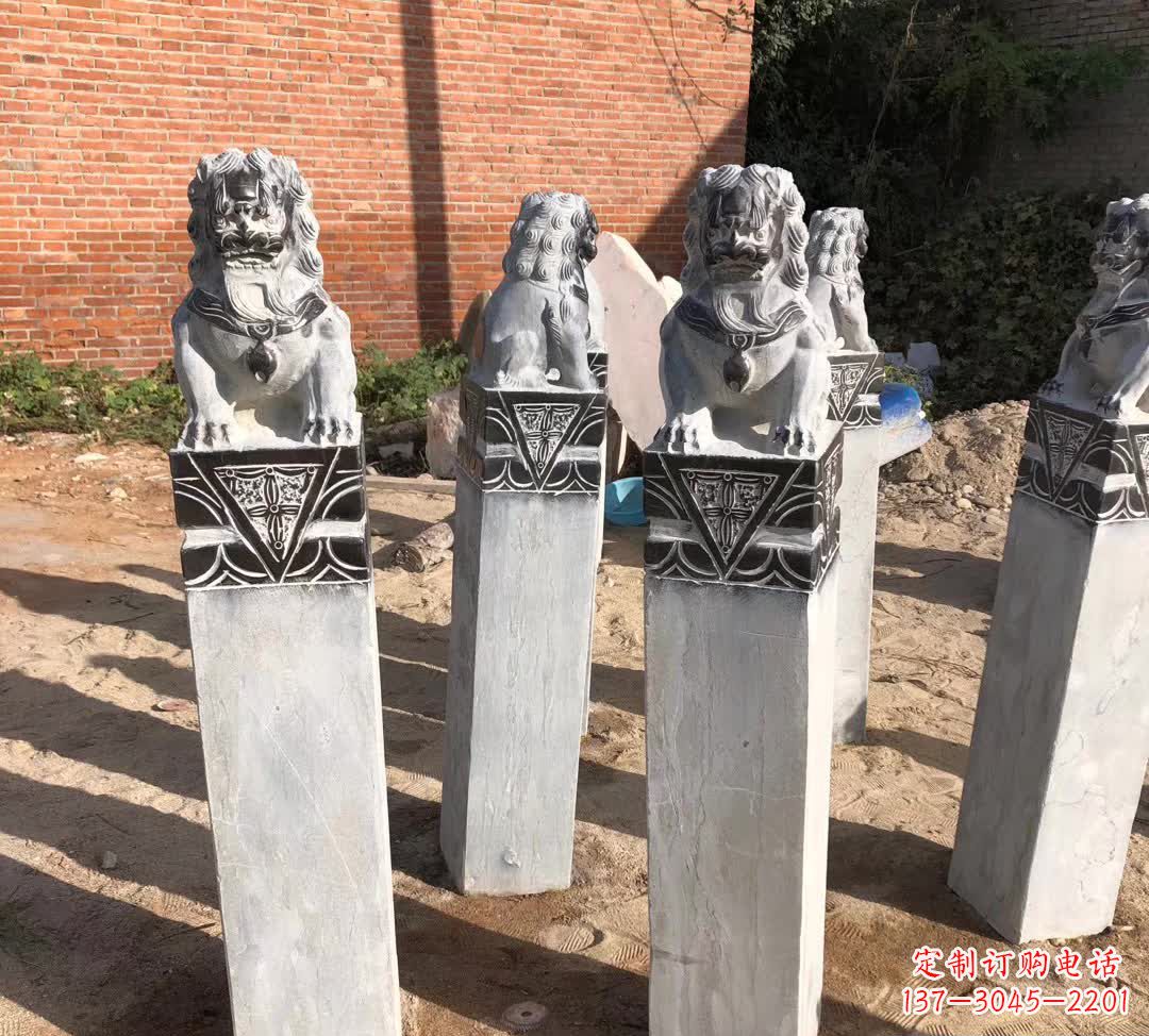 无锡园林石雕狮子拴马桩