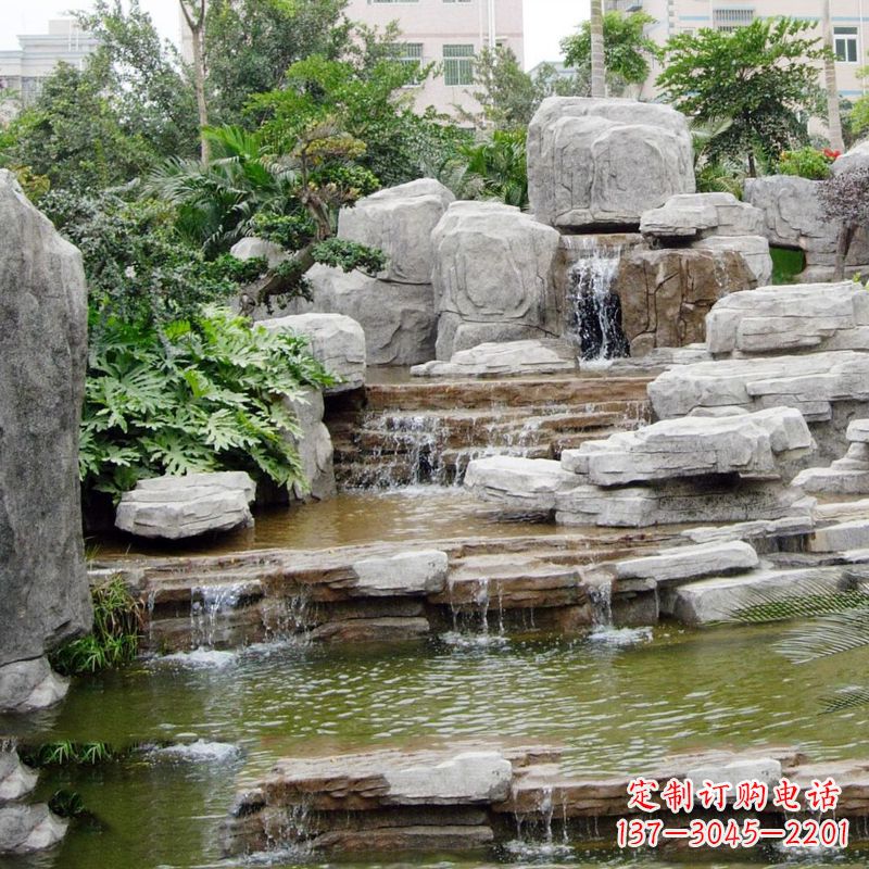 无锡园林石头假山流水