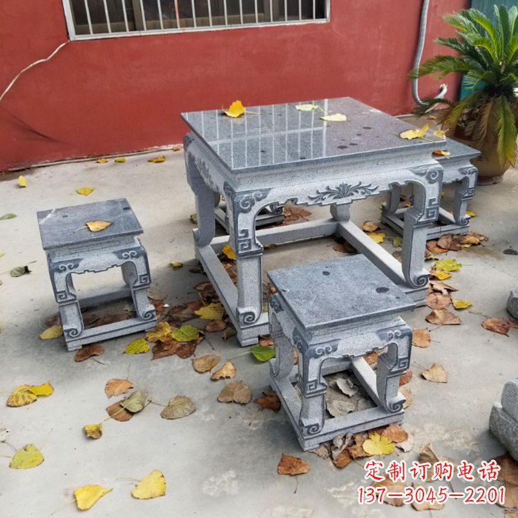 无锡园林石桌凳