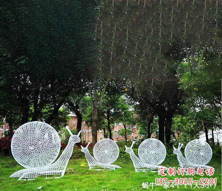 无锡园林蜗牛镂空不锈钢雕塑