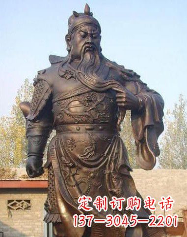 无锡站立的关公铜像