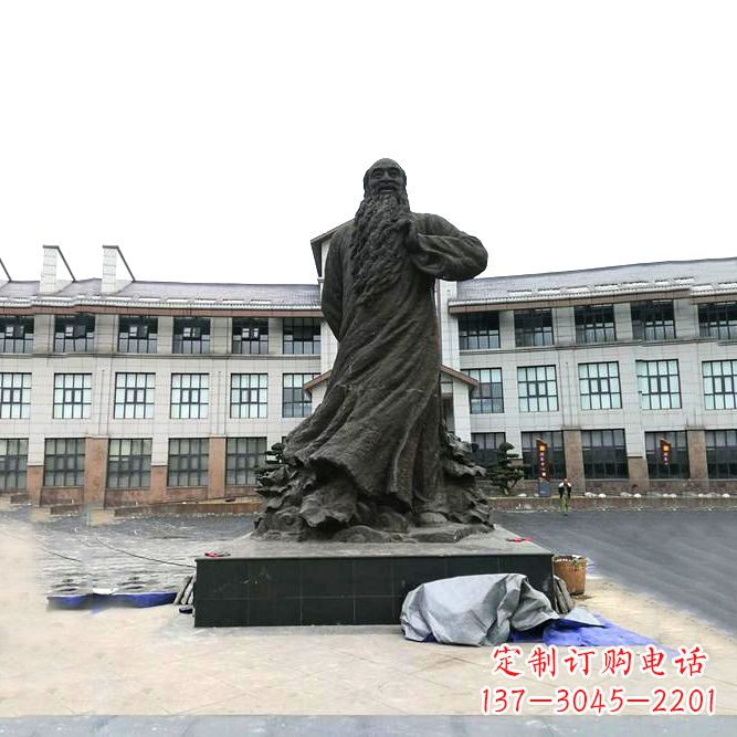 无锡张大千铜雕塑像-景区广场名人雕塑