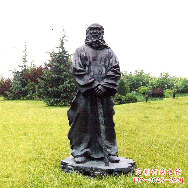无锡张大千铜雕像-公园近代名人著名人物雕塑