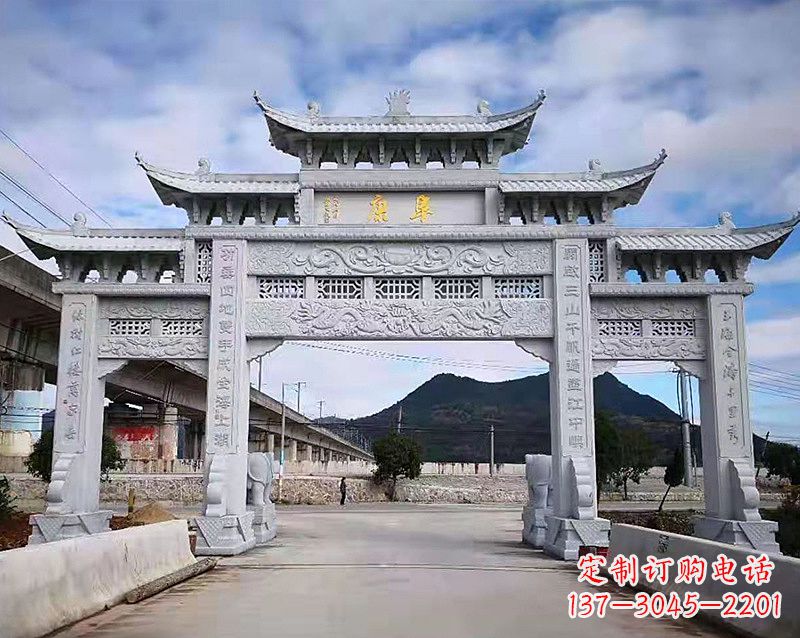 无锡张掖石雕牌坊雕刻