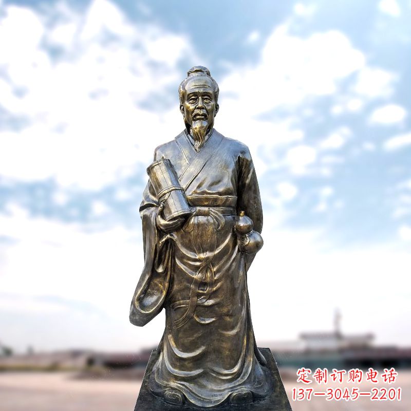 无锡张仲景仿铜雕像