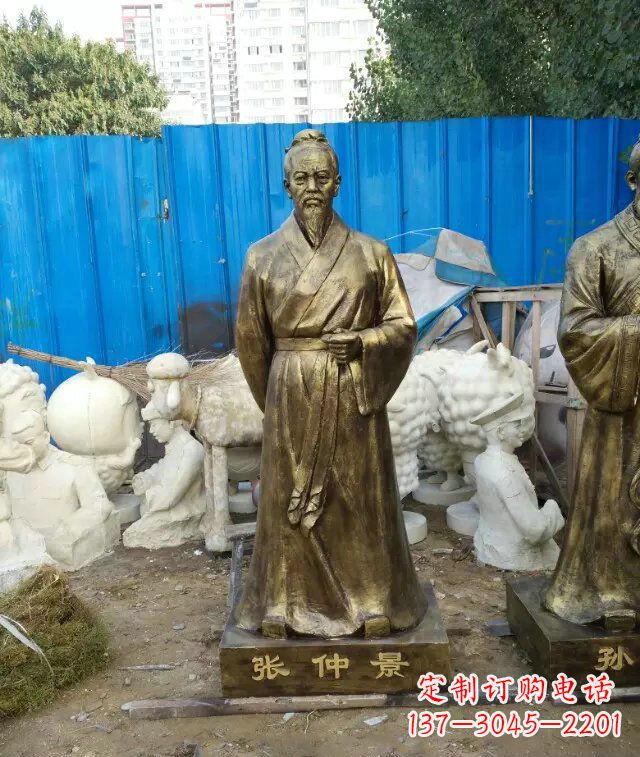 无锡张仲景古代医学名人铜雕