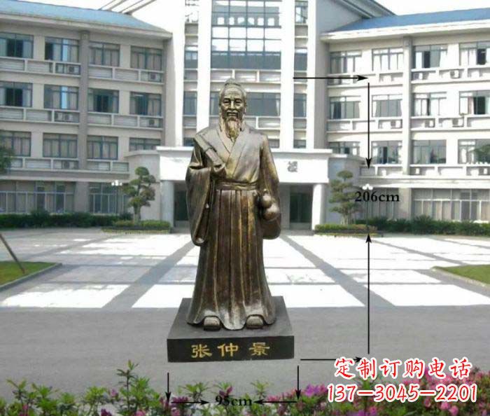 无锡张仲景名医铜雕