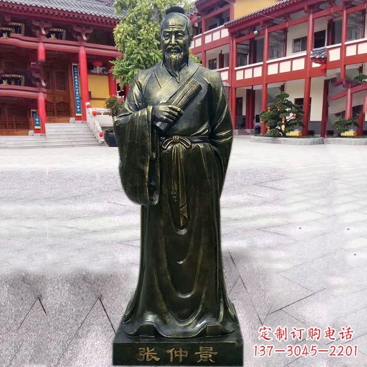 无锡张仲景铜雕像