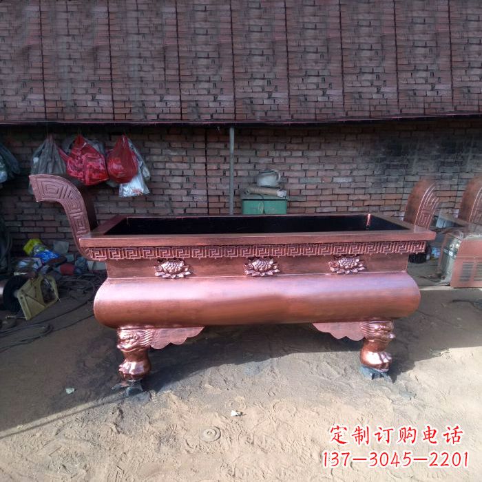 无锡长方形铜香炉
