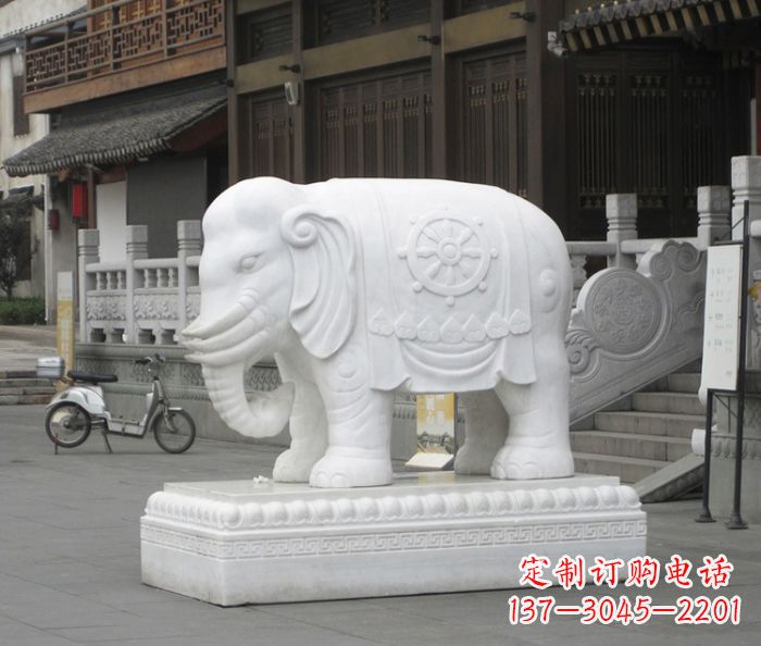 无锡招财动物汉白玉大象石雕