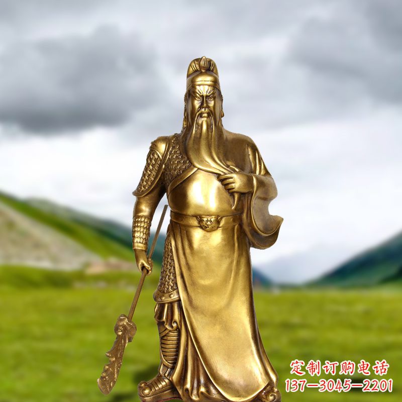 无锡招财关公铜雕像