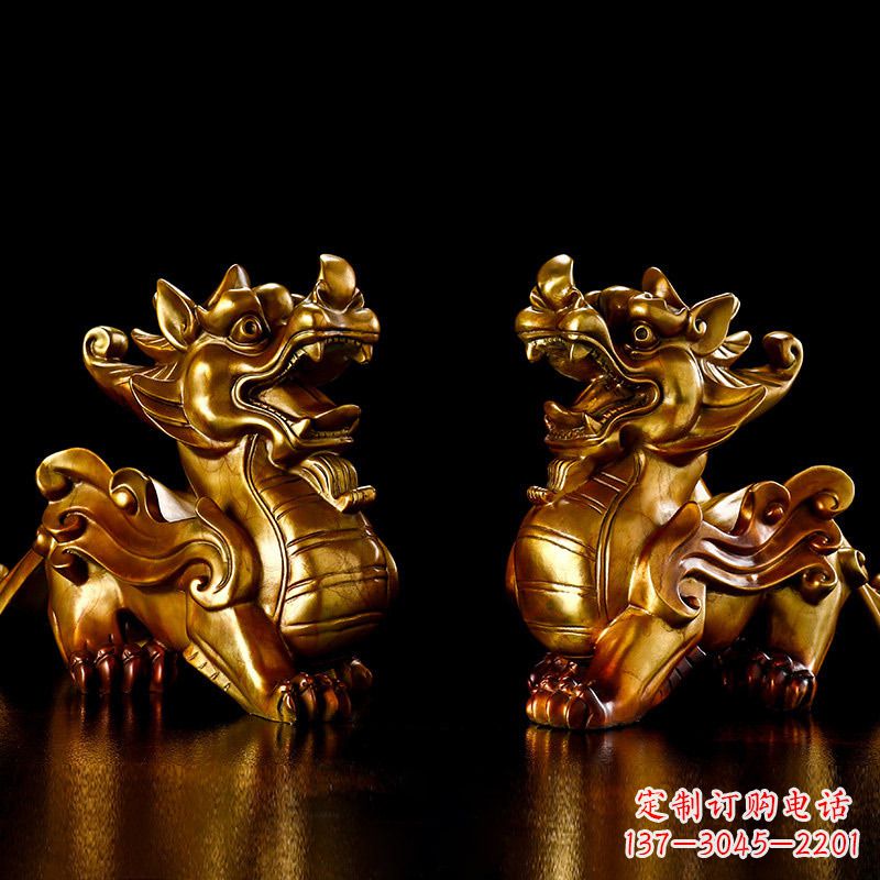 无锡招财黄铜貔貅雕塑摆件