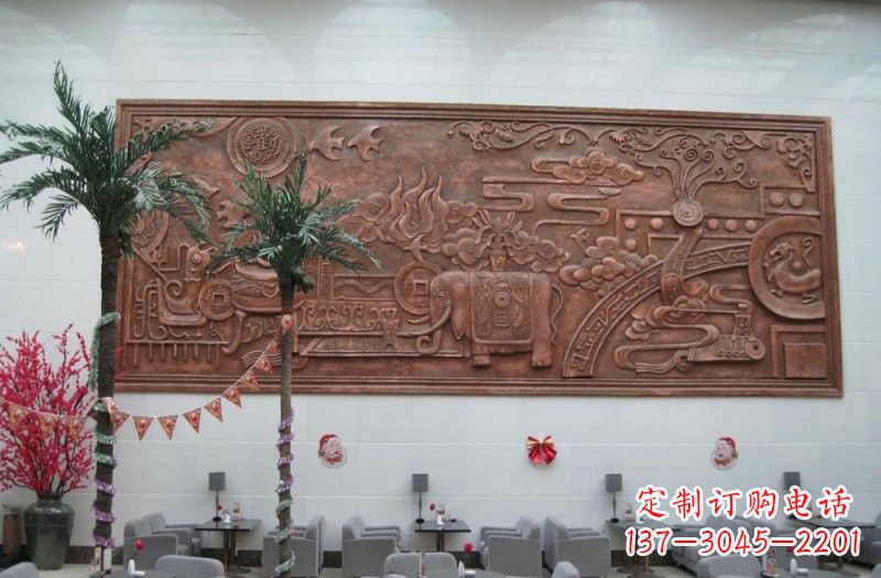 无锡招财进宝大象铜浮雕
