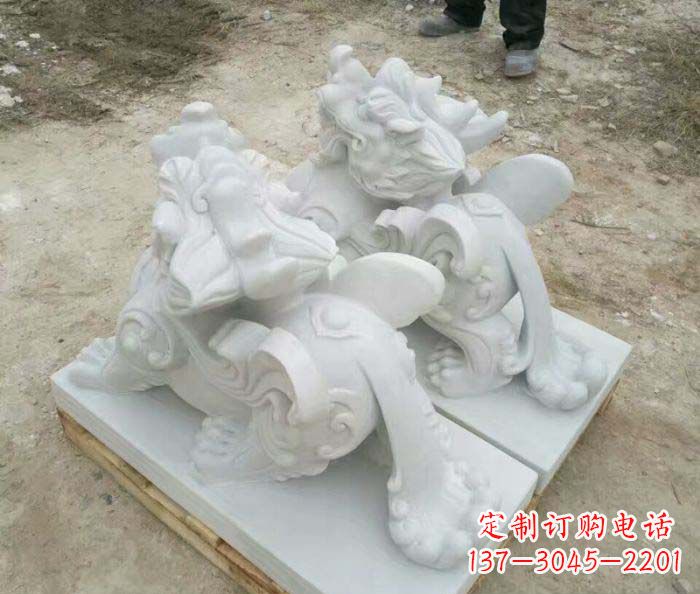 无锡招财进宝立式貔貅门口石雕
