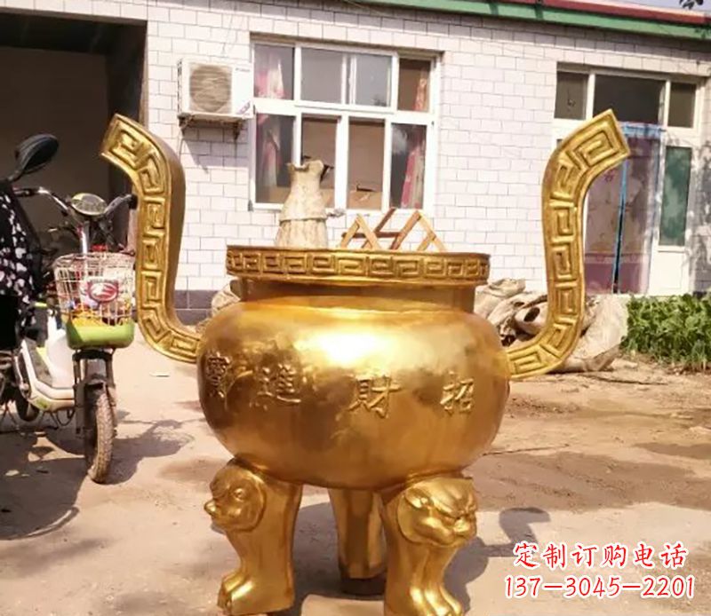 无锡招财进宝香炉铜雕