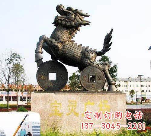 无锡招财麒麟铜雕