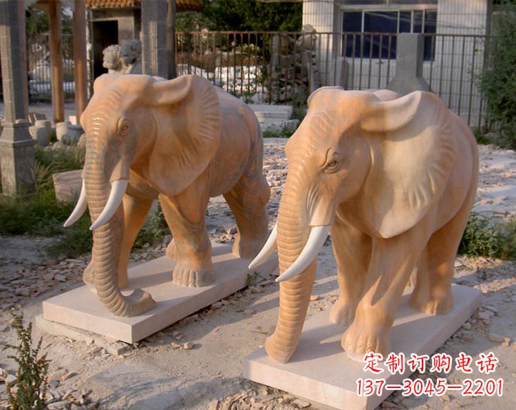 无锡招财石雕大象