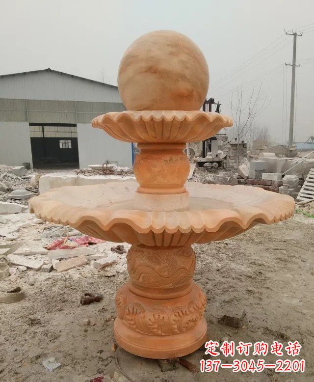 无锡招财双层风水球石雕