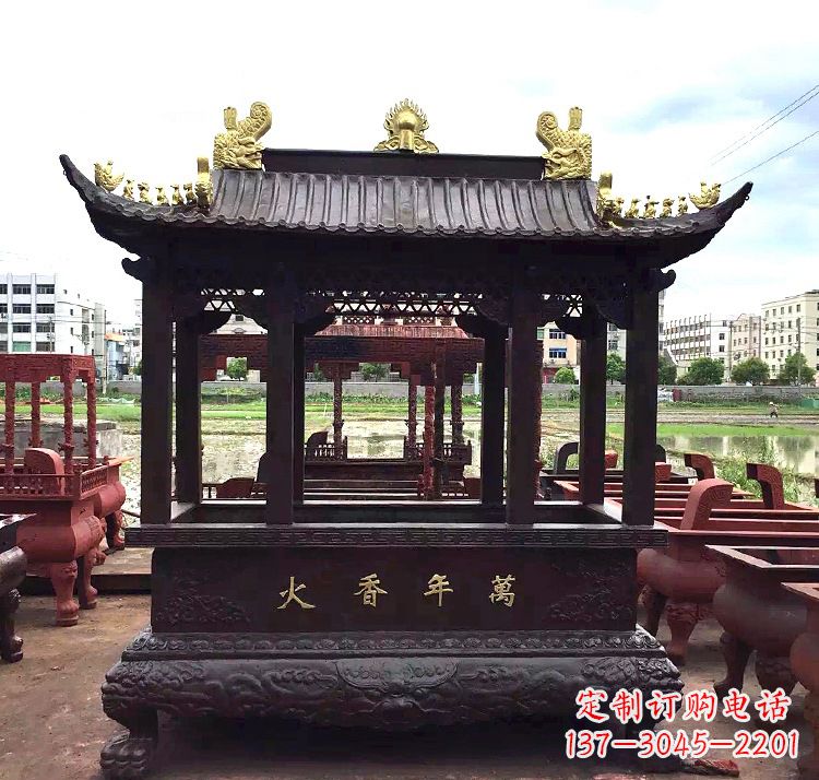 无锡招财香炉铜雕