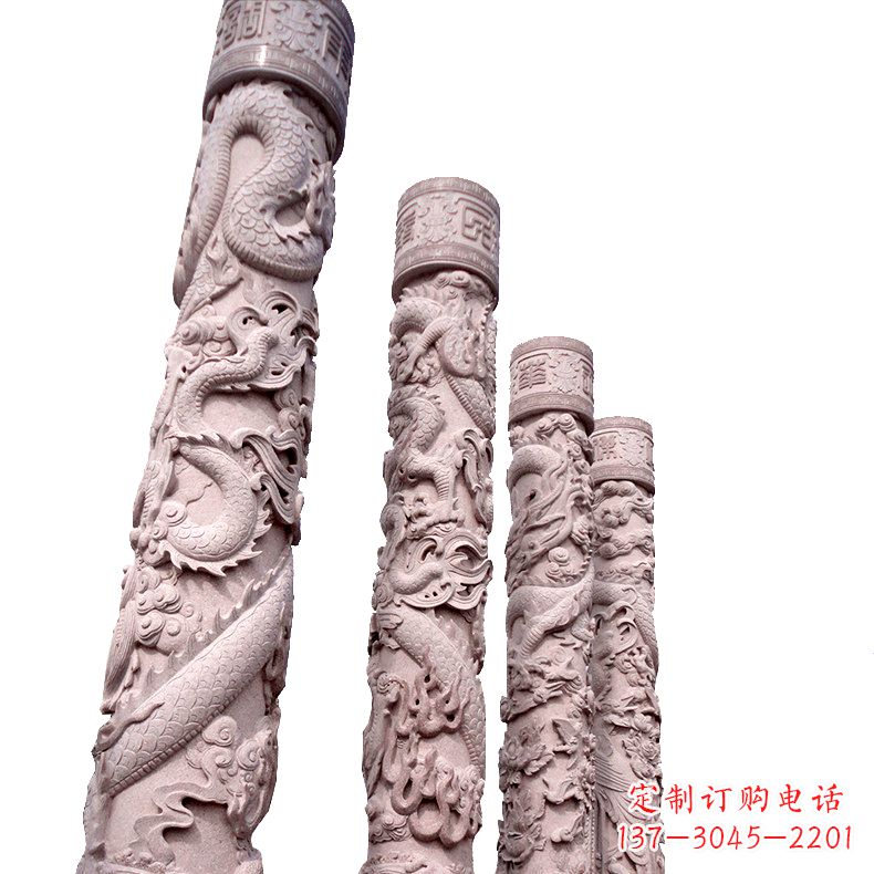 无锡中国传统龙柱石雕