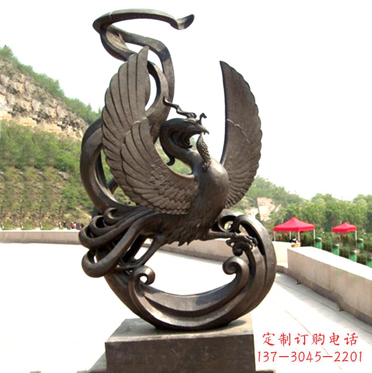 无锡中国古代神话中的创世神朱雀景观铜雕