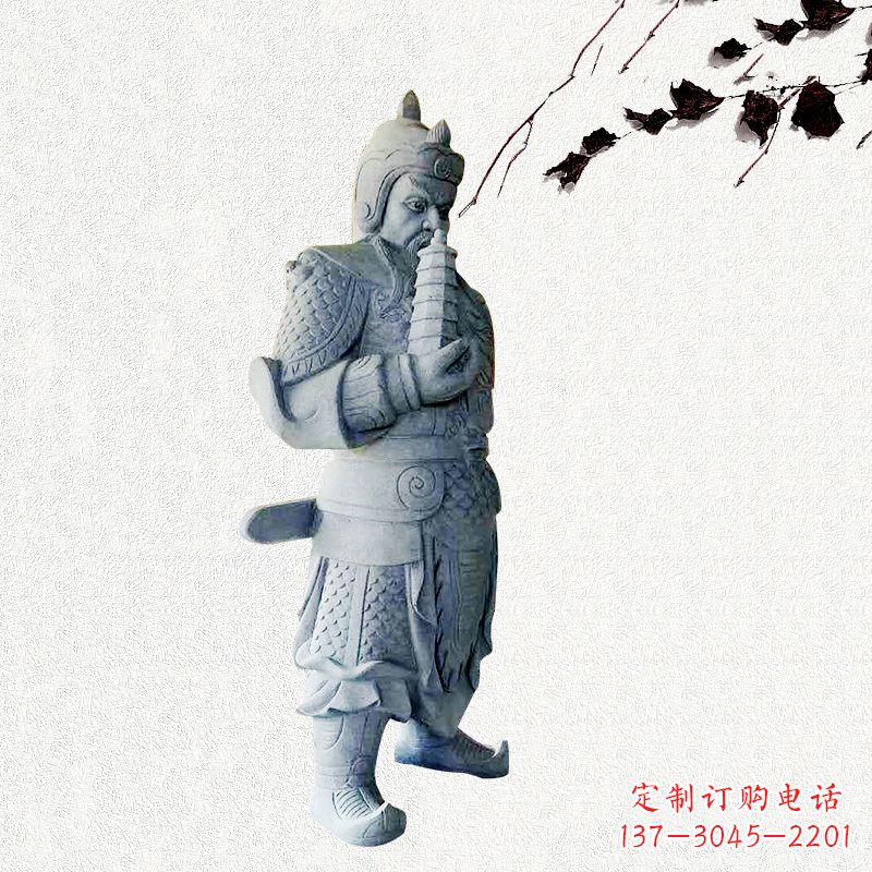 无锡中国古代神话中的托塔天王石雕塑