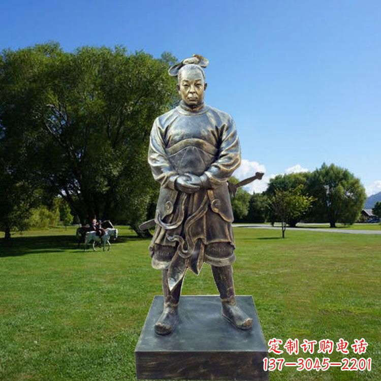 无锡中国汉初三杰之韩信仿铜雕像