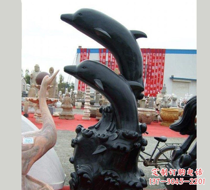 无锡中国黑海豚石雕