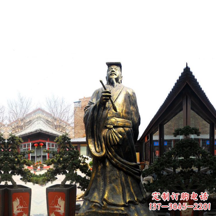 无锡中国历史文化名人书圣王羲之雕塑