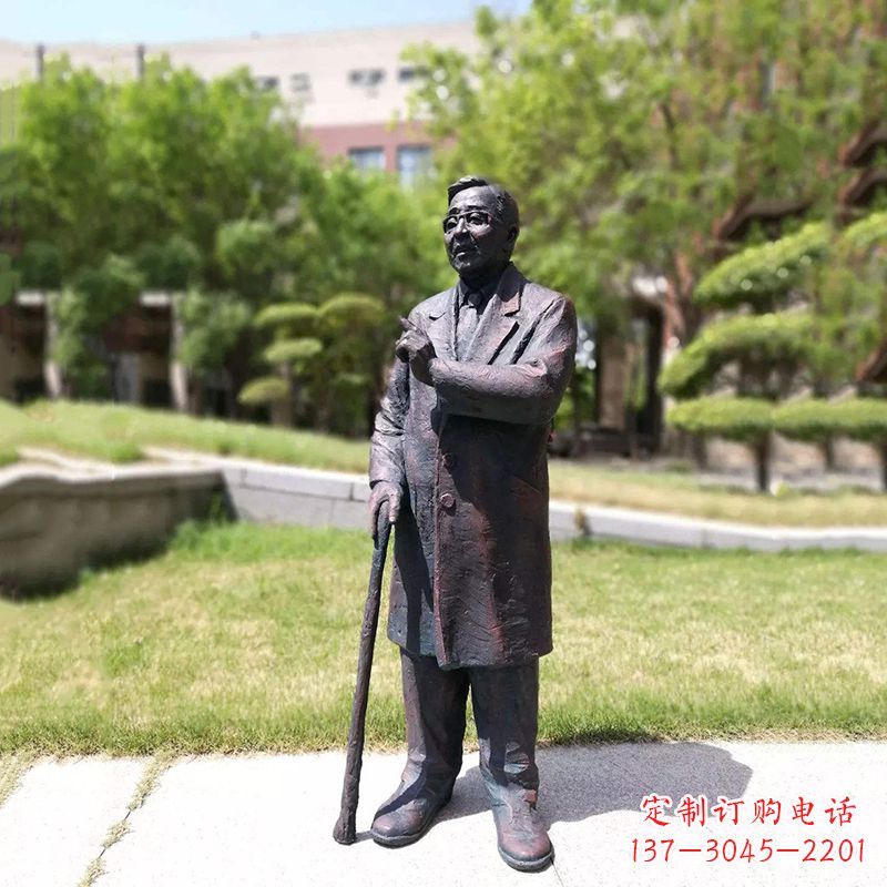 无锡中国名人著名数学家华罗庚铜雕像
