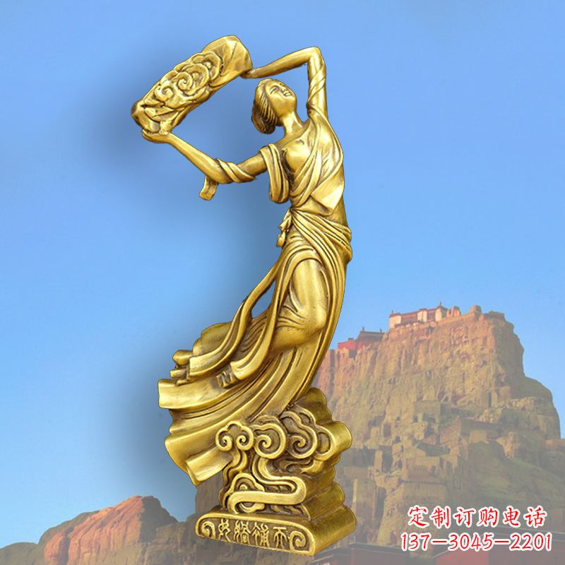 无锡中国上古传说“女娲补天”铸铜雕塑